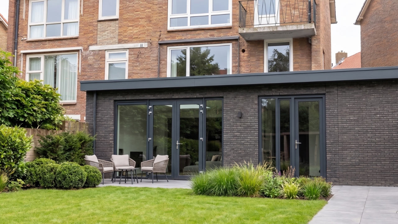 Prefab aanbouw in Zandvoort