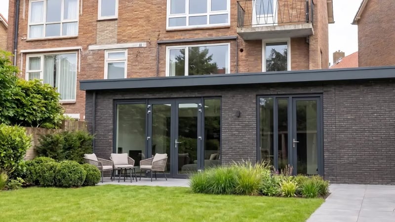 Prefab aanbouw in Zandvoort