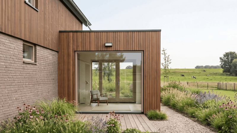Uitbouw - Houten gevelbekleding - Almere-1