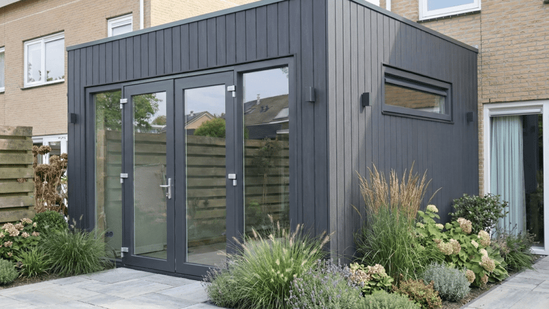 Uitbouw - Zwarte gevelbekleding - Dronten