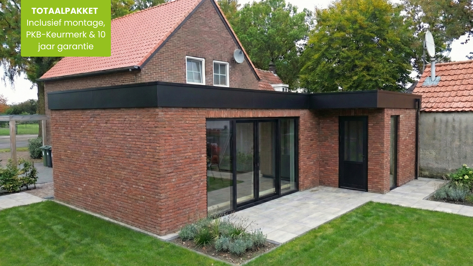 Kosten en specificaties voor een grote prefab uitbouw of aanbouw van 60m2