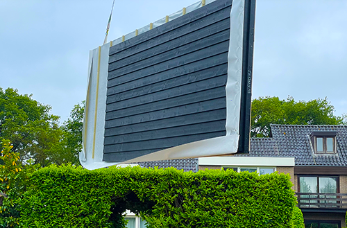 Buitenafwerking van een bijgebouw