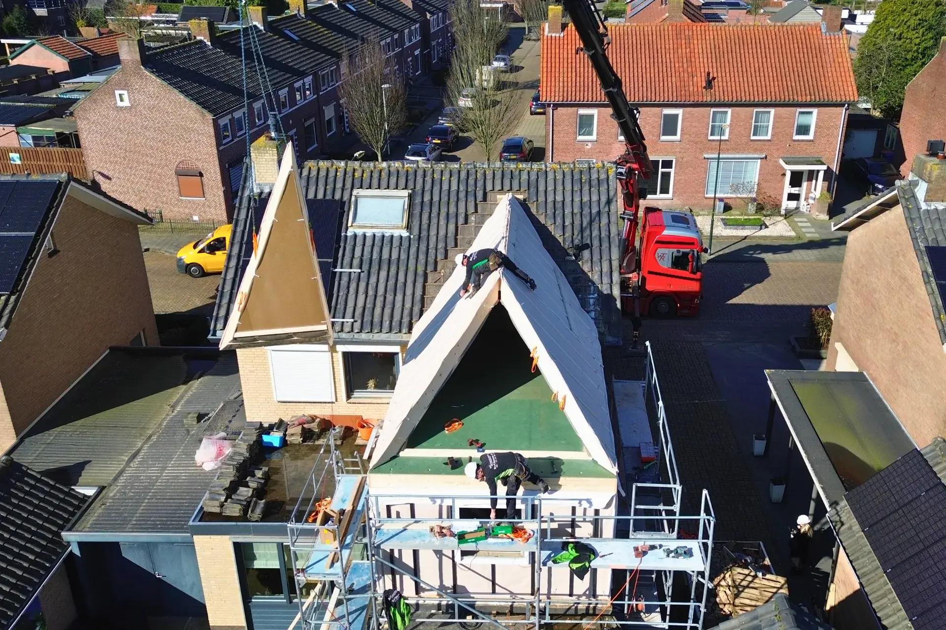 Dakopbouw in Raamsdonksveer