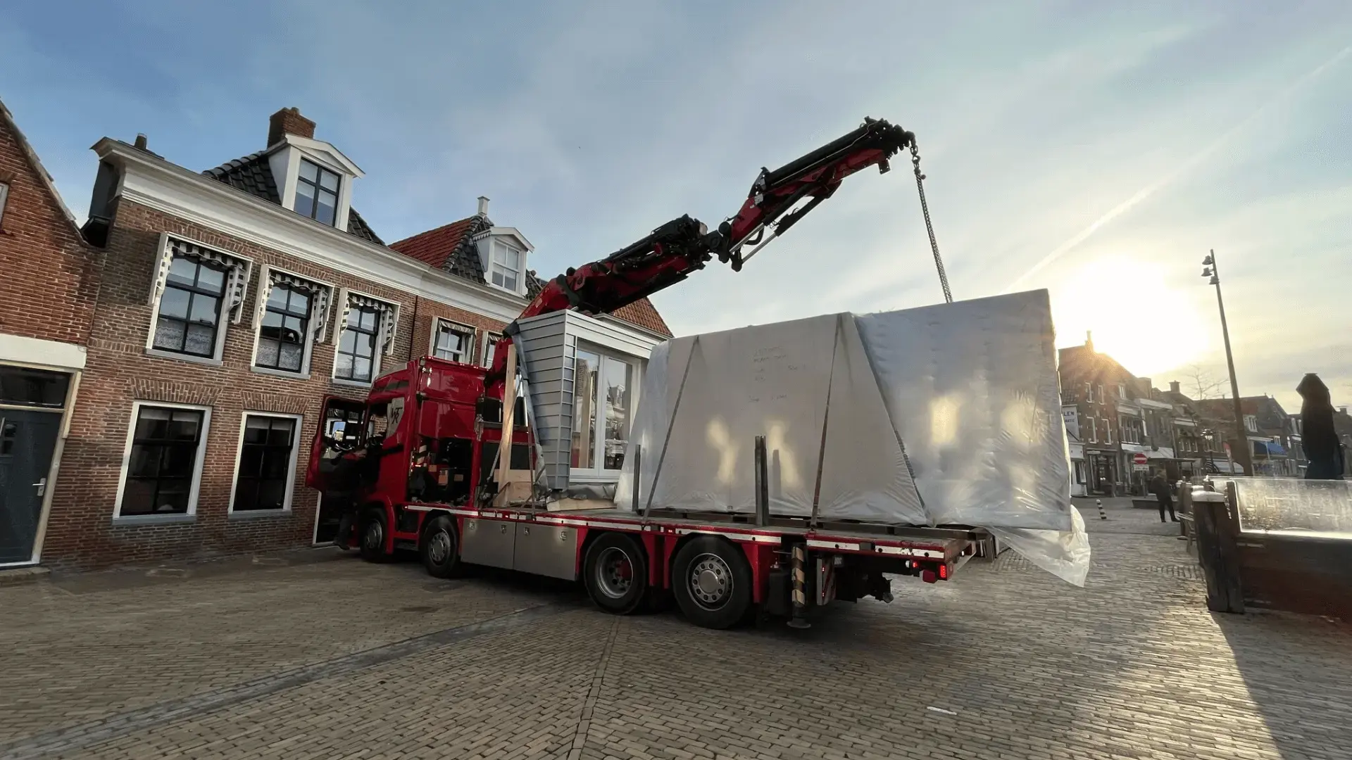 Levering met kraan
