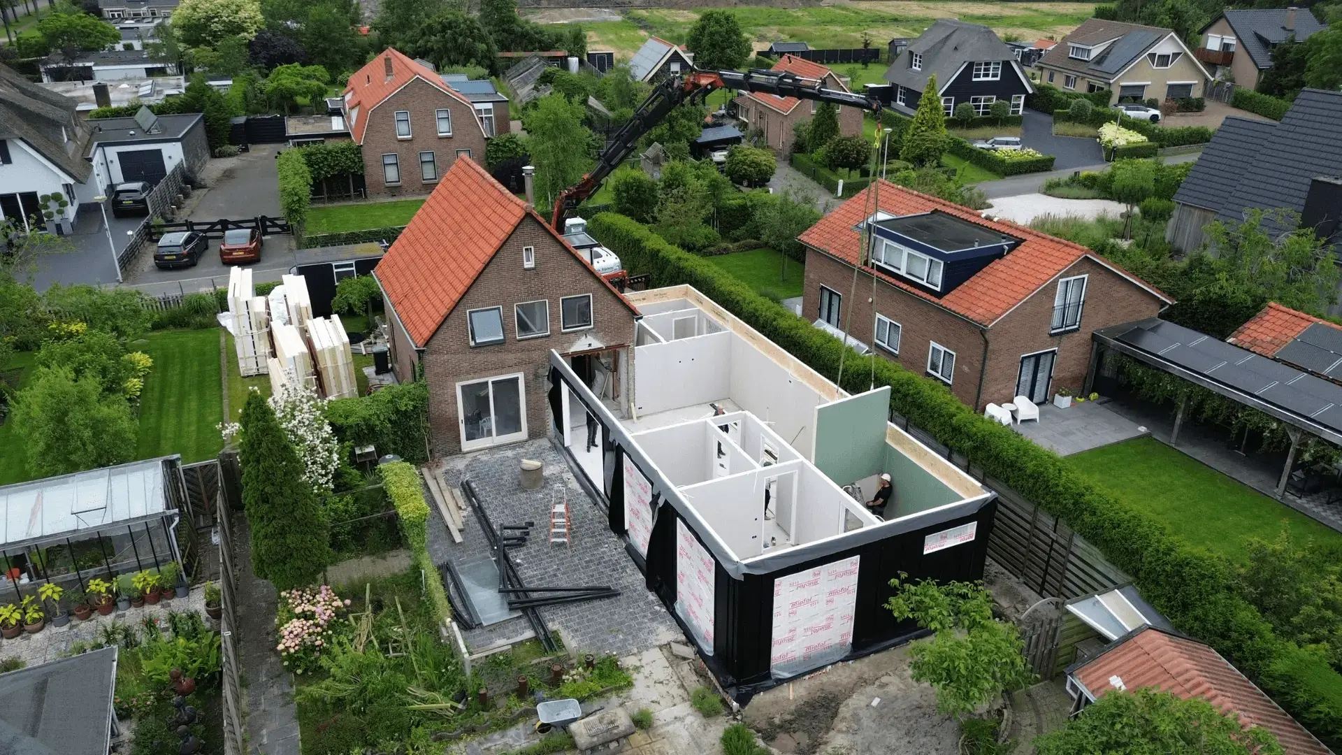 Levering van een uitbouw Oostvoorne