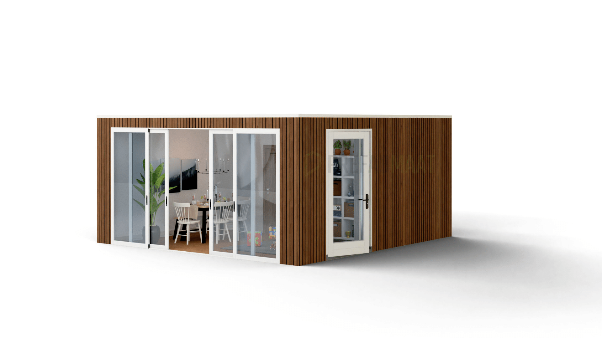 Microwoning met twee kozijnen en schuifpui