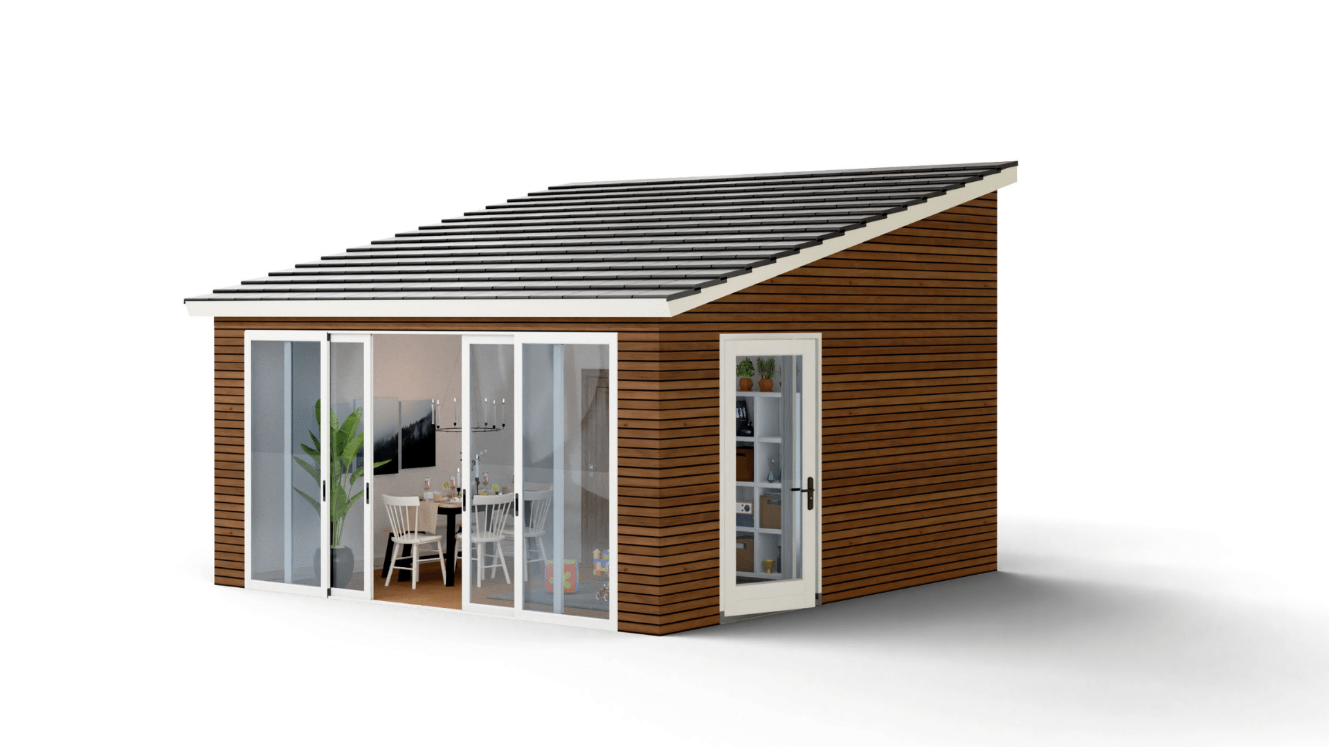 Microwoning met schuifpui