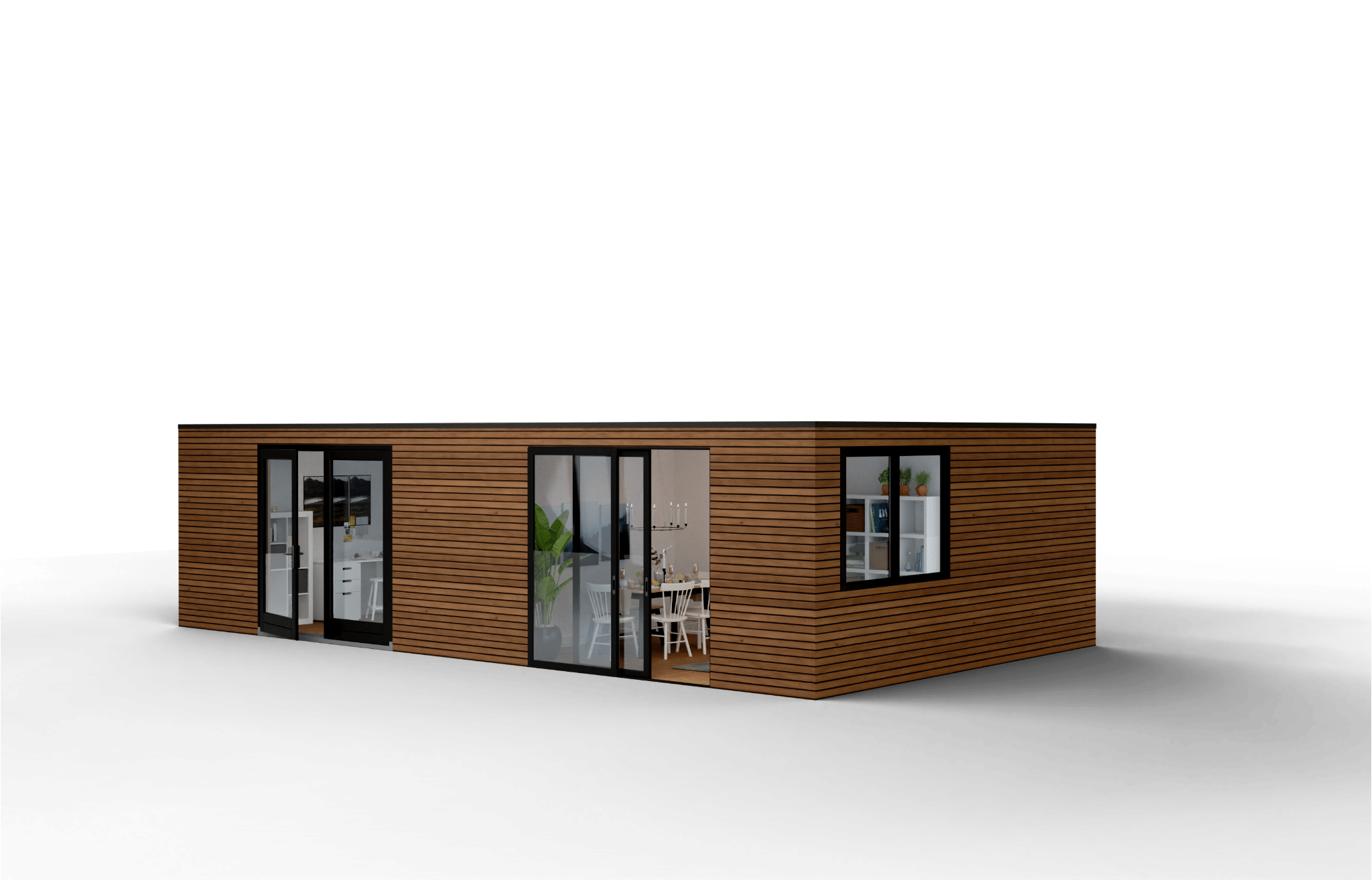 Woning met horizontale gevelbekleding