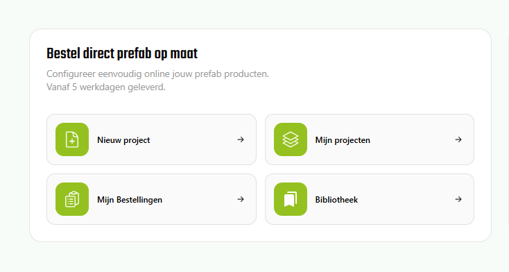 PrefApp - Ontdek alle voordelen van Prefabmaat. Configureer jouw prefab aanbouw
