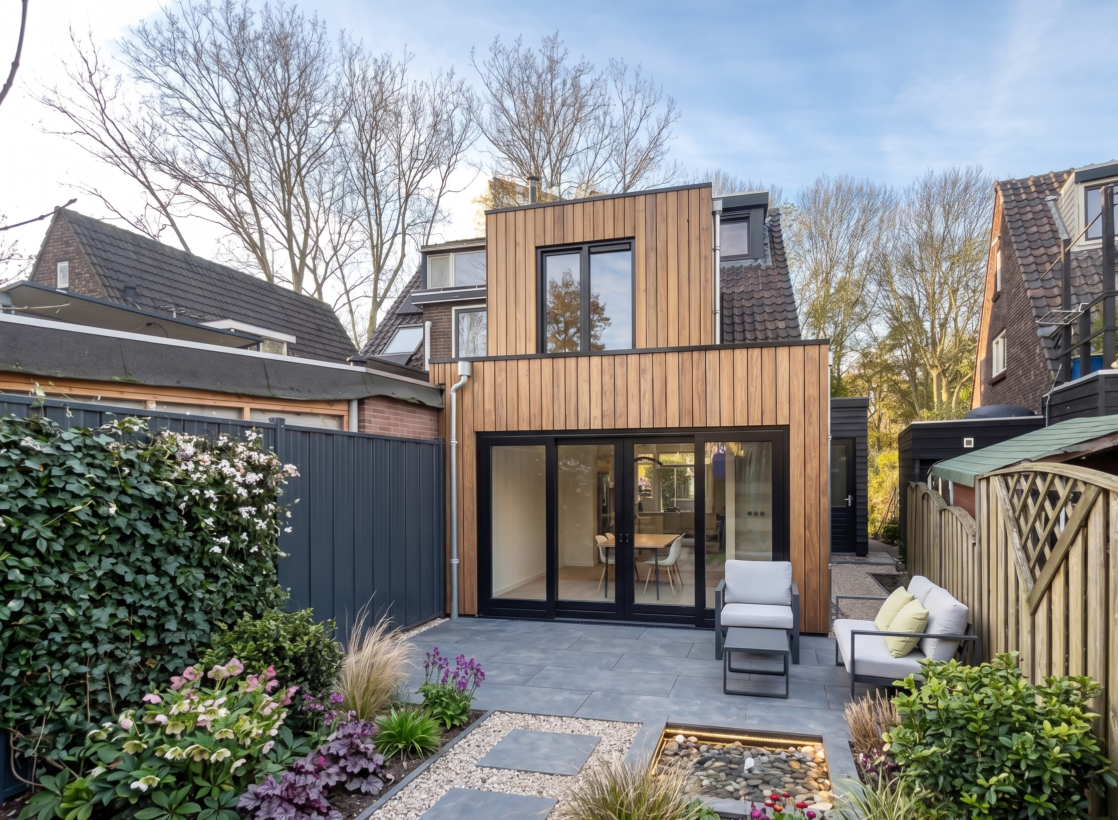 Prefab dakopbouw + aanbouw