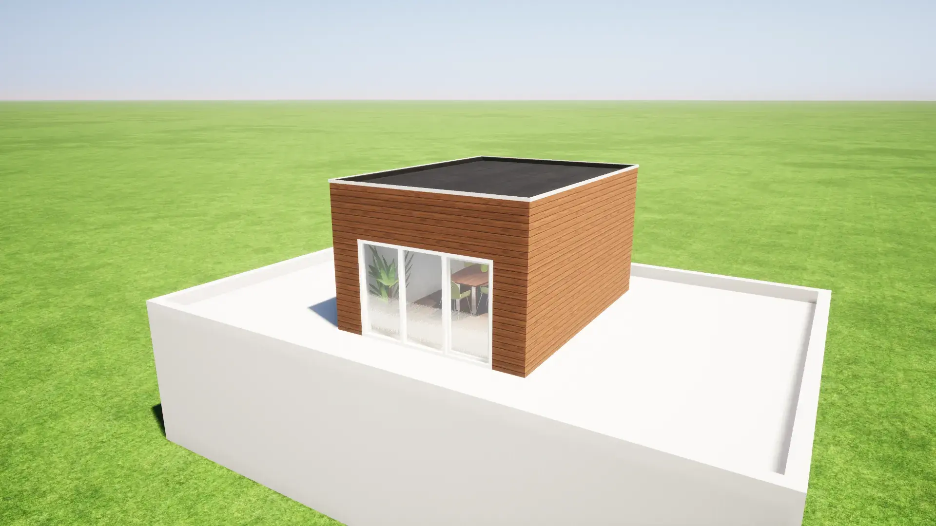 Prefab dakopbouw boven op een garage