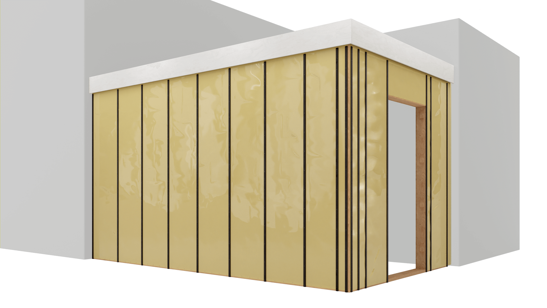 Prefab garage aanbouw