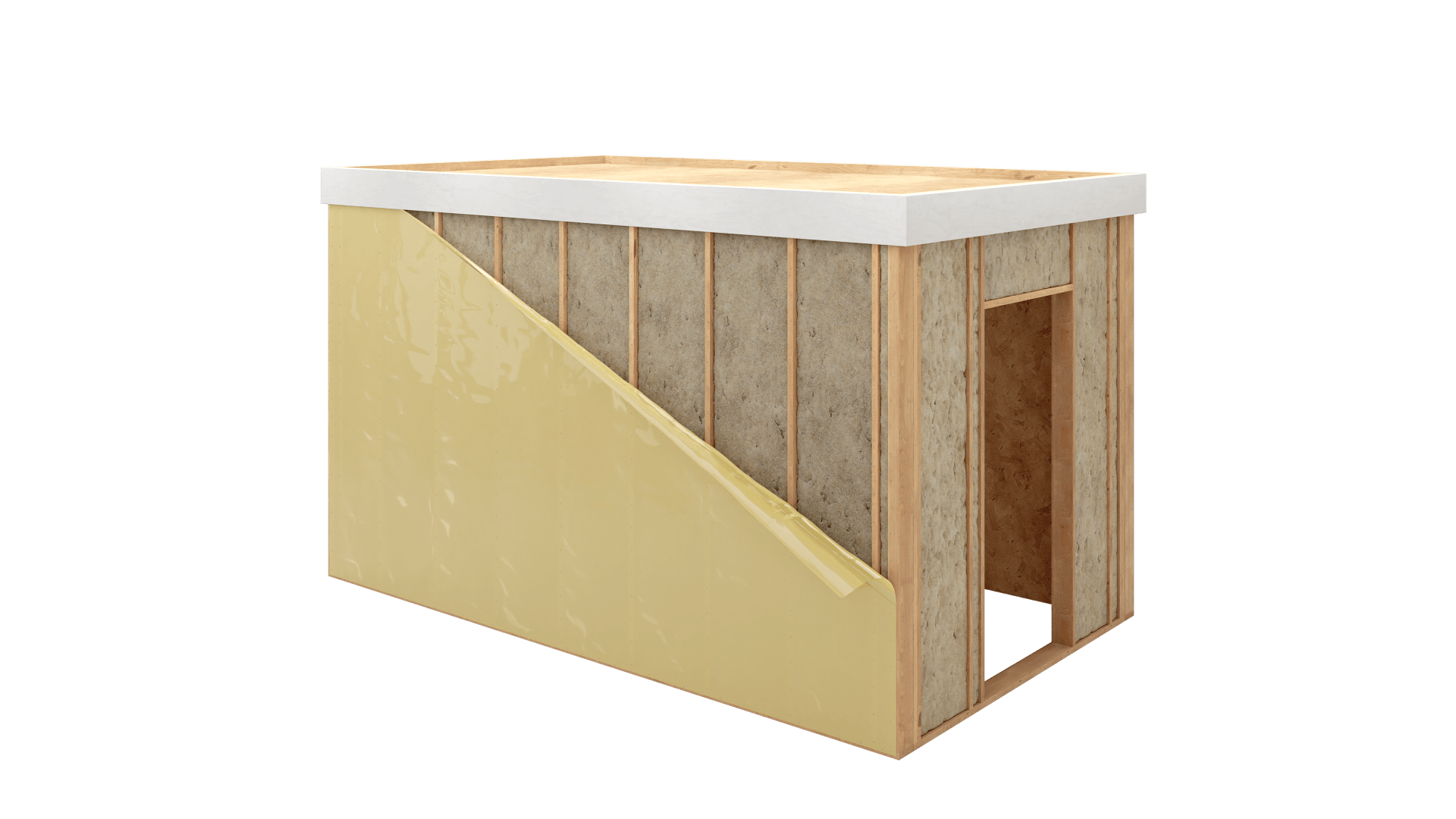 Prefab tiny house zonder plat dak